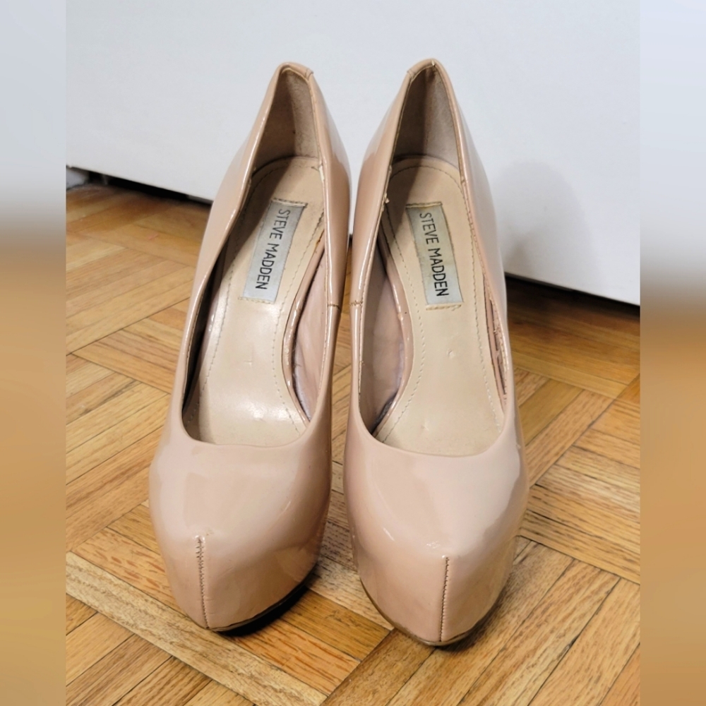 Size 6.5 -  Steve Madden Nude Platform Pumps